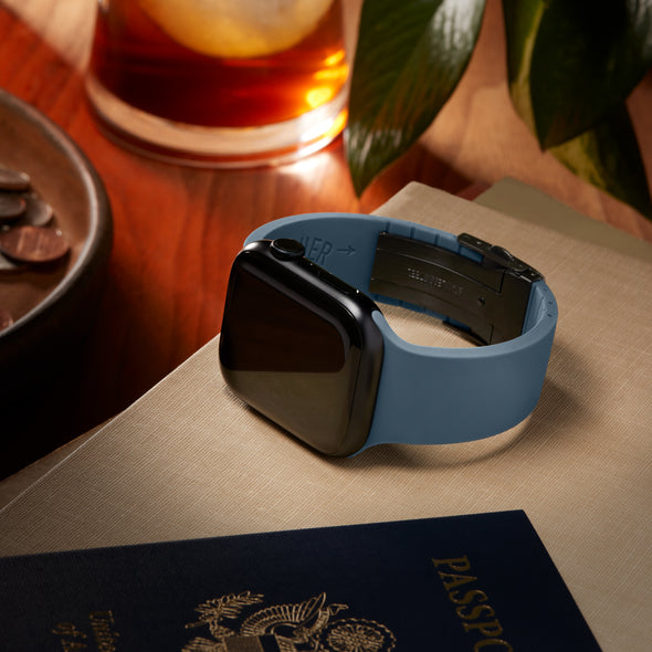 Apple Watch Custom Fit Silicone - Steel Blue/Gray