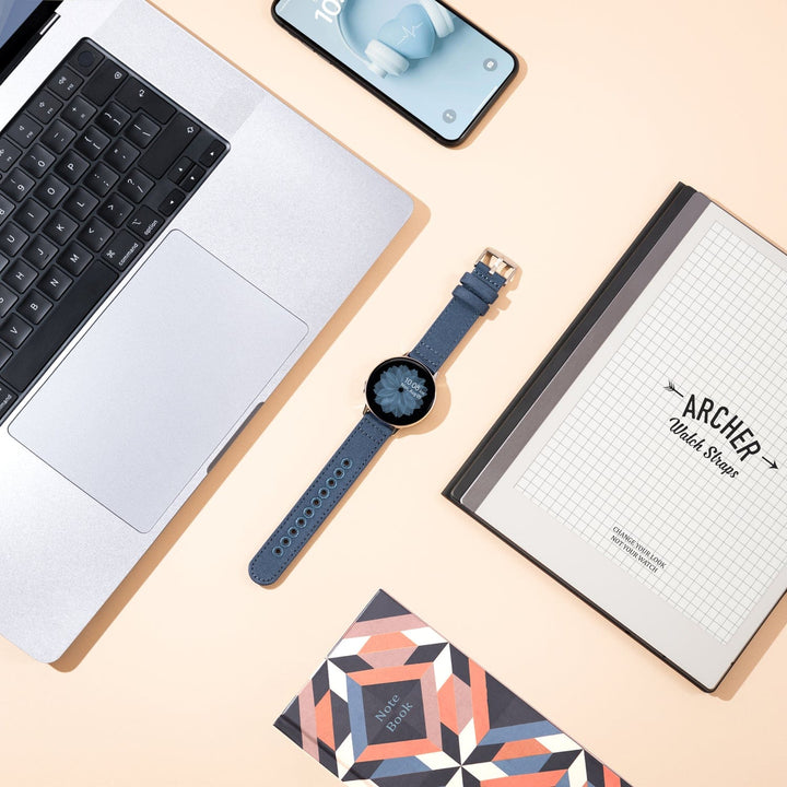 Quick Release Canvas Watch Band - Classic Denim Blue