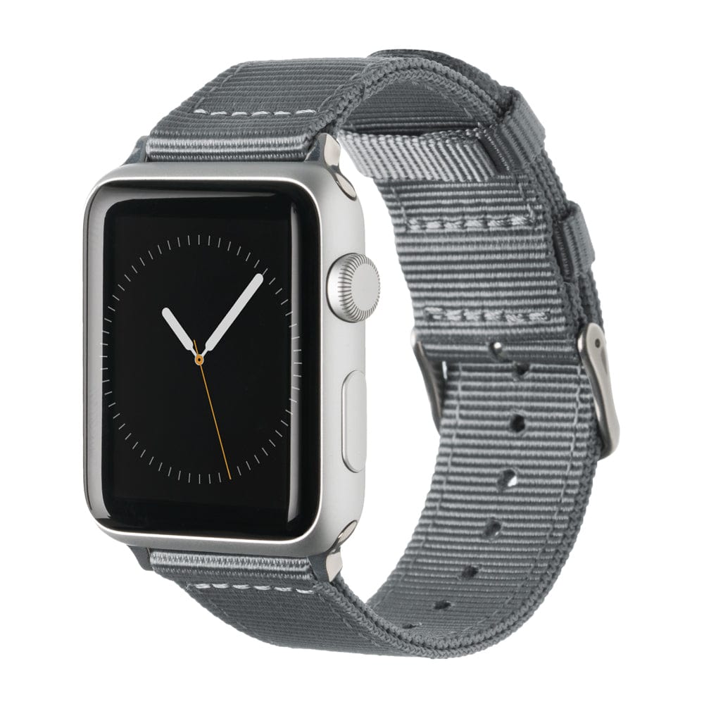 Apple Watch Nylon - Gray/Stainless, ARC-AWNYL-GRYS42, ARC-AWNYL-GRYS38