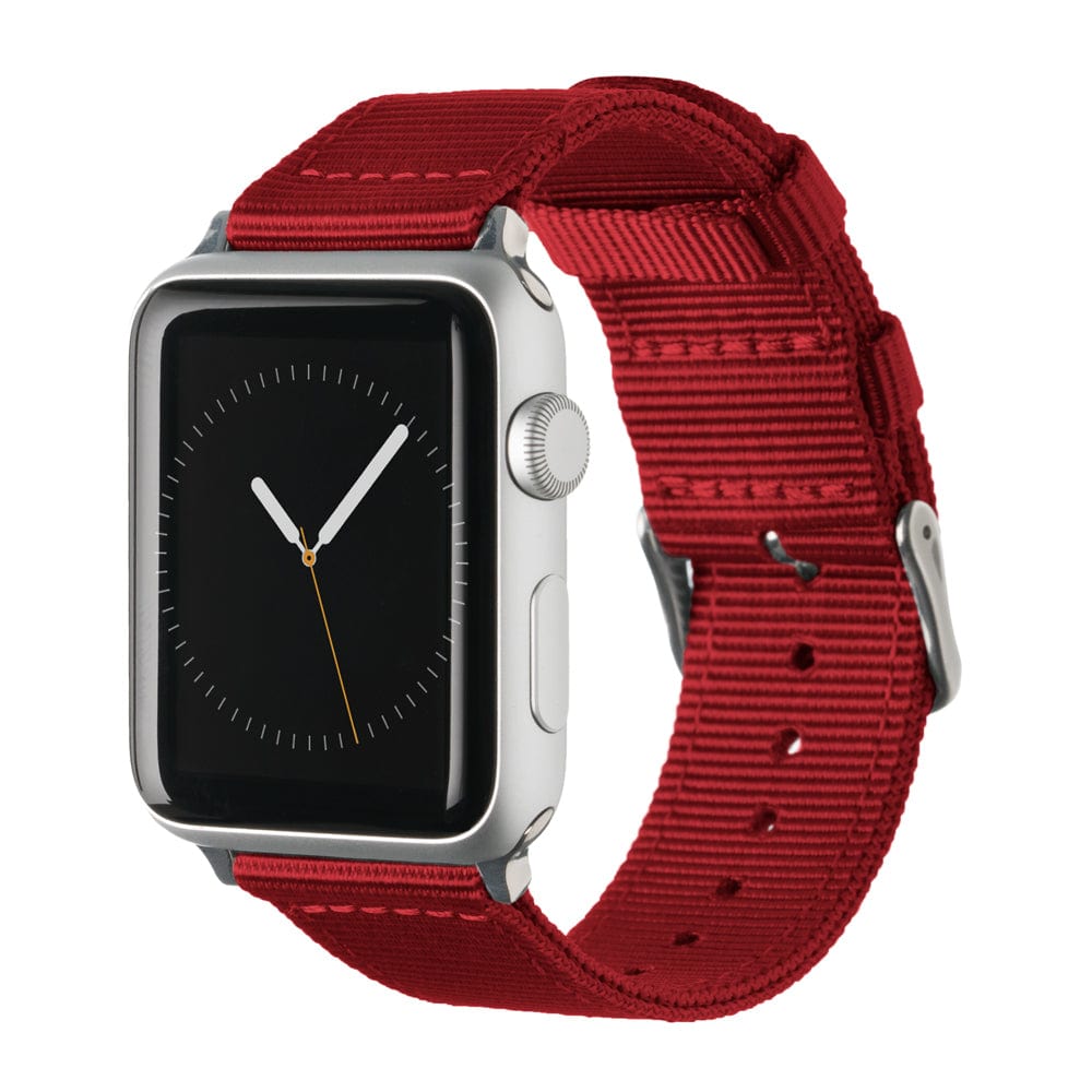 Stainless Steel Apple Watch Strap Red Apple Watch Canvas Watch