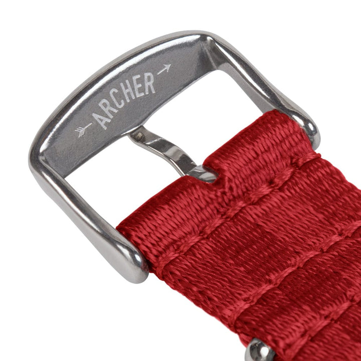 Seat Belt NATO - Red, Stainless Hardware, ARC-SBNATO-RED22, ARC-SBNATO-RED20, ARC-SBNATO-RED18