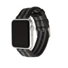 Apple Watch Seat Belt Nylon - Black and Gray (James Bond)/Stainless, ARC-AWSB-BLKGRYS42, ARC-AWSB-BLKGRYS38