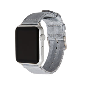 Apple Watch Seat Belt Nylon - Gray/Stainless, ARC-AWSB-GRYS42, ARC-AWSB-GRYS38