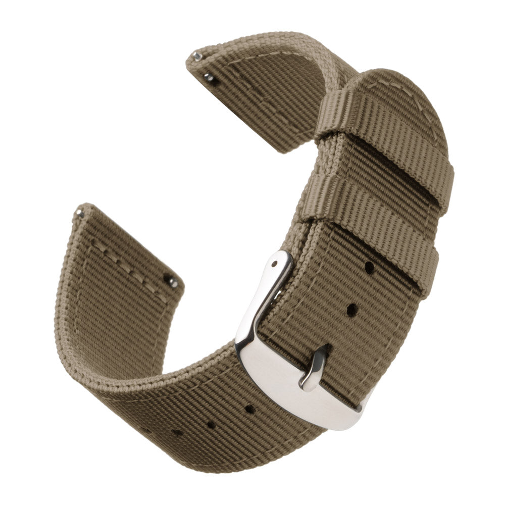 Quick Release Nylon Watch Band Khaki