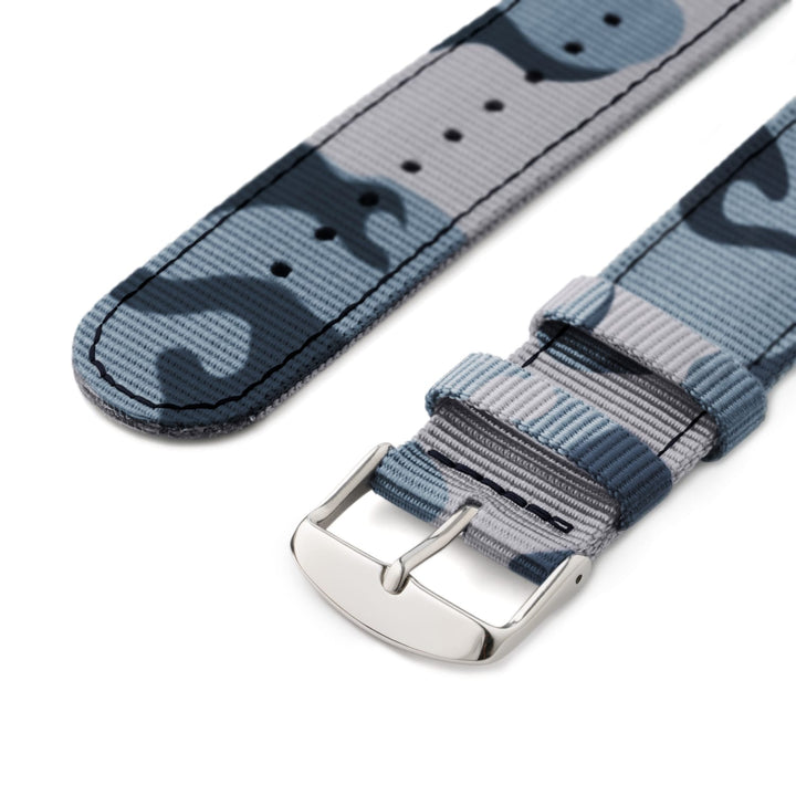Quick Release Nylon Watch Band - Blue Camo – alternate view