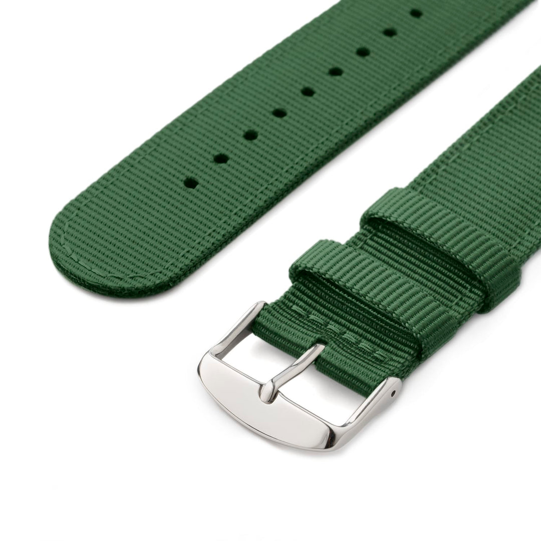 Quick Release Nylon Watch Band - Forest Green – alternate view