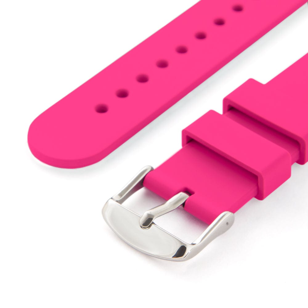 Quick Release Silicone Watch Band - Electric Pink