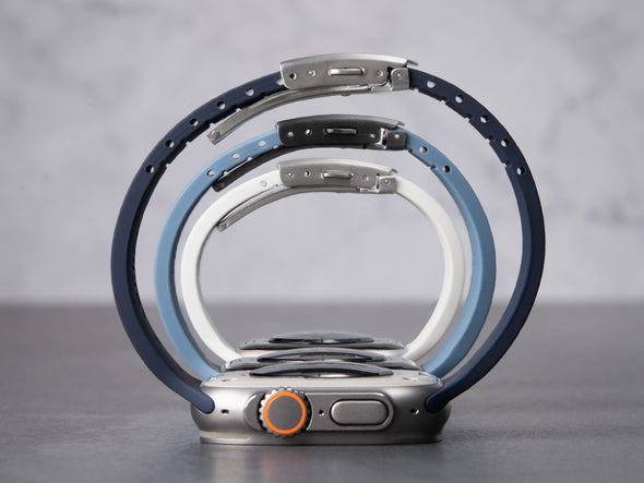 Apple Watch Custom Fit Silicone - Midnight Blue/Silver