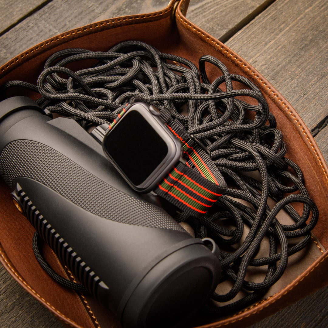 Apple Watch Nylon Watch Band - Black, Red, Green/Black