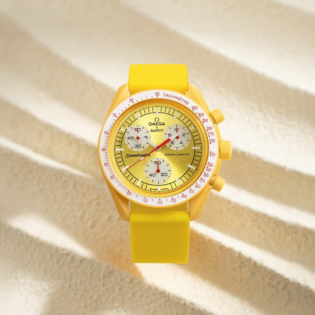 Quick Release Custom Fit Silicone Watch Band - Naples Yellow – lifestyle photo