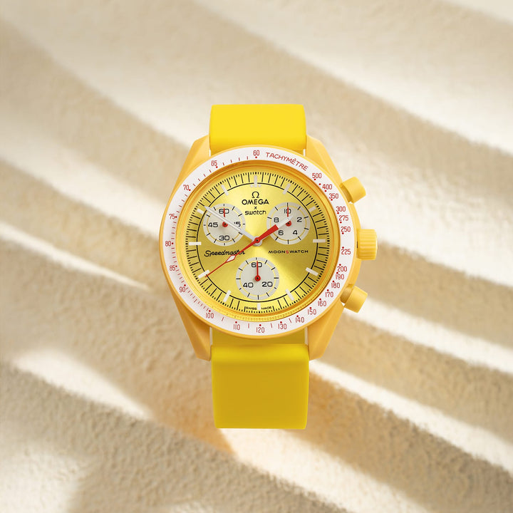 Quick Release Custom Fit Silicone Watch Band - Naples Yellow – lifestyle photo