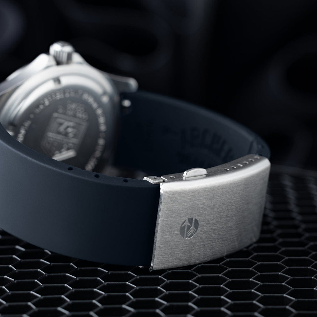 Quick Release Custom Fit Silicone Watch Band - Midnight Blue