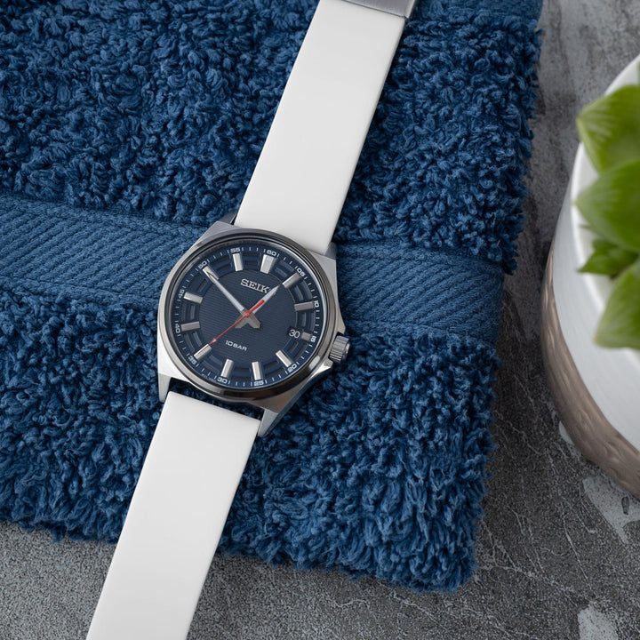 Snelsluitende siliconen horlogebandje met pasvorm op maat - Wit