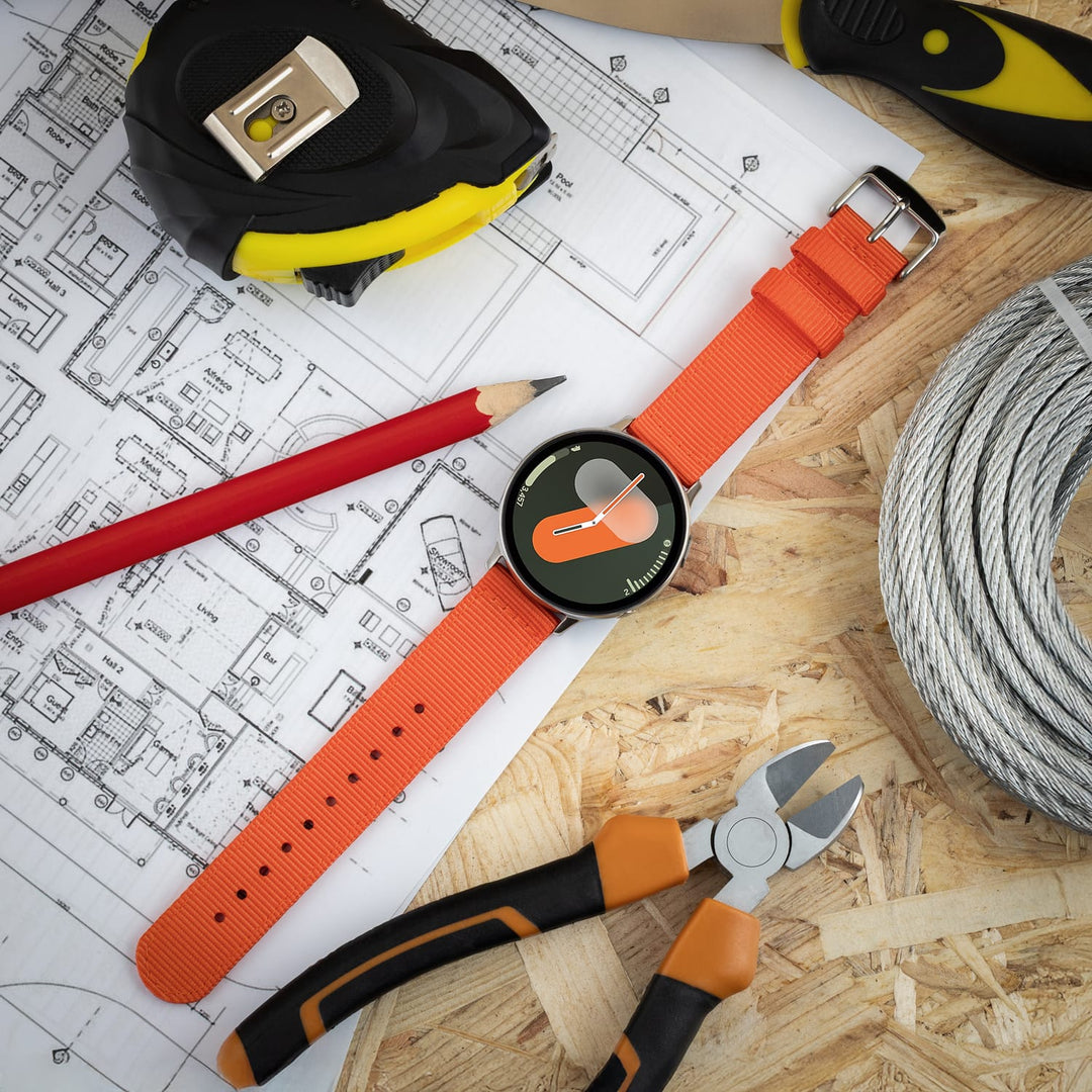 Quick Release Nylon Watch Band - Orange – lifestyle photo