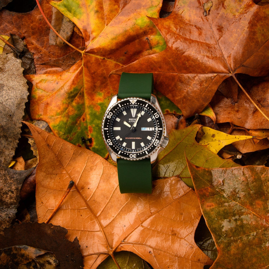 Quick Release Custom Fit Silicone Watch Band - British Racing Green