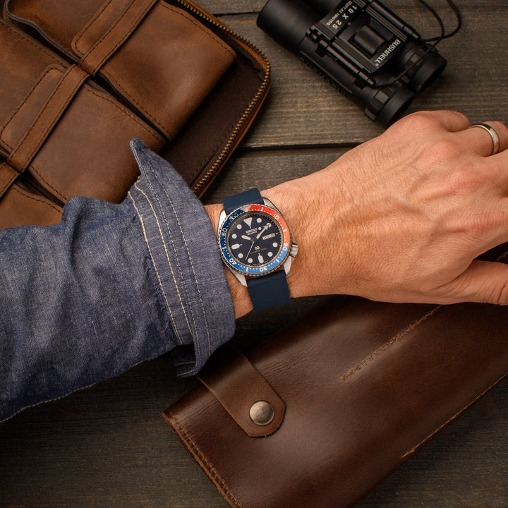 Quick Release Custom Fit Silicone Watch Band - Midnight Blue