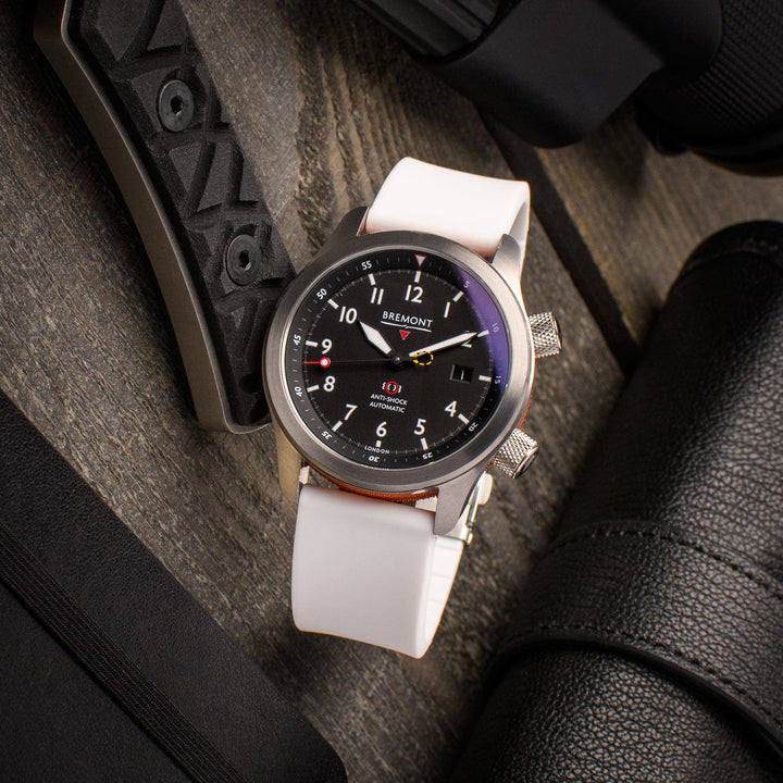 Snelsluitende siliconen horlogebandje met pasvorm op maat - Wit