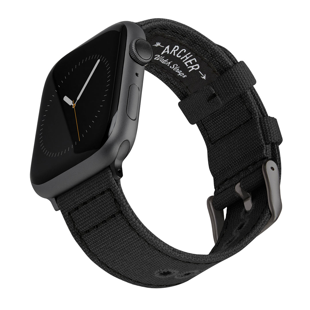 Apple Watch Canvas Watch Band - Black/Space Gray – main product photo