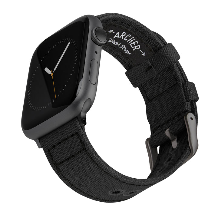 Apple Watch Canvas Watch Band - Black/Space Gray – main product photo