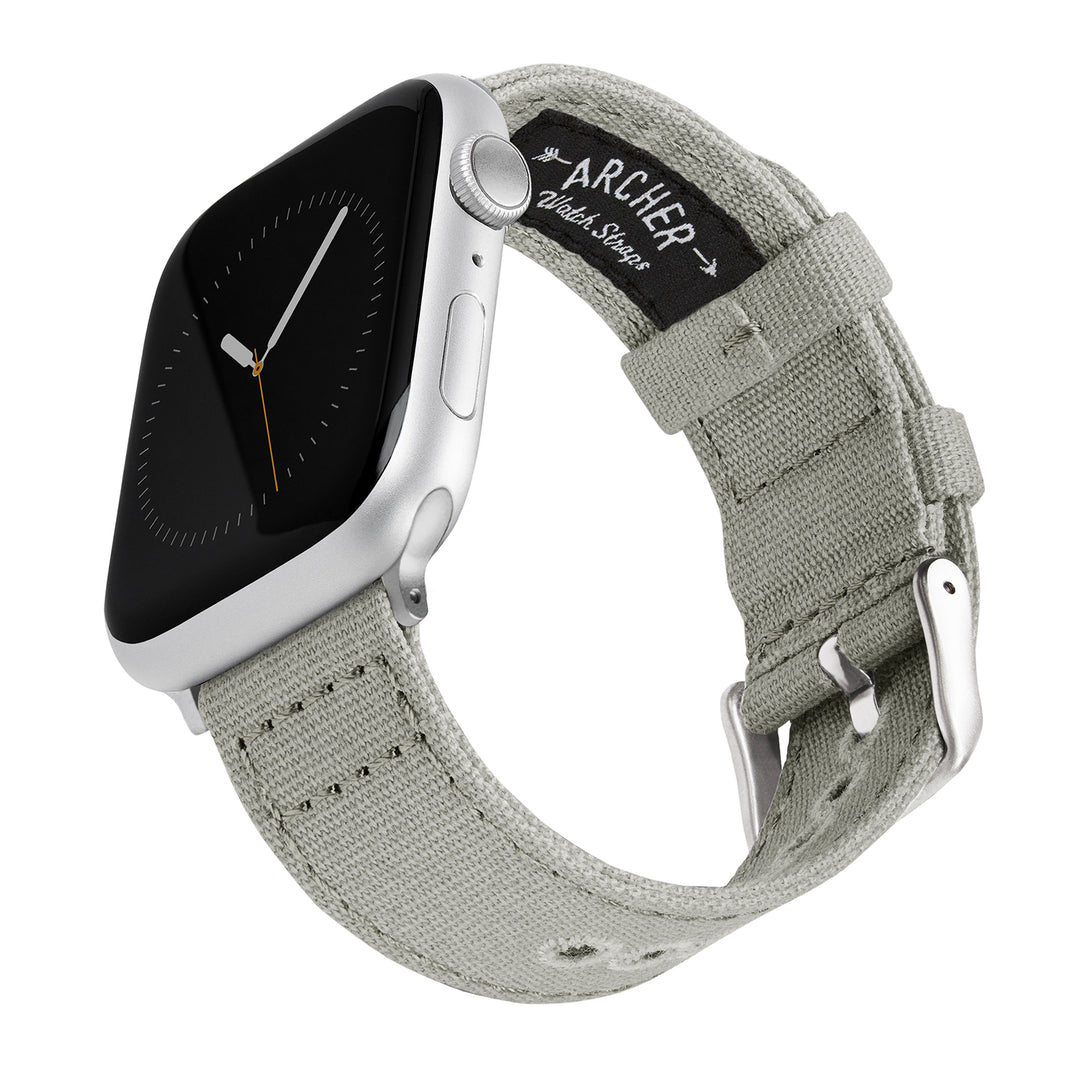 Apple Watch Canvas Watch Band - Ash Gray/Silver Aluminum – main product photo