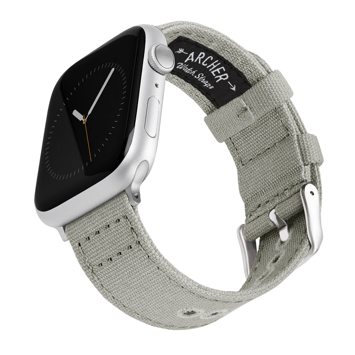 Apple Watch Canvas Watch Band - Ash Gray/Silver Aluminum – main product photo