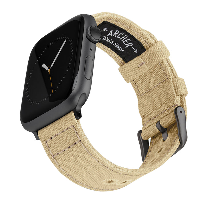 Apple Watch Canvas Watch Band - Sand/Space Gray – main product photo