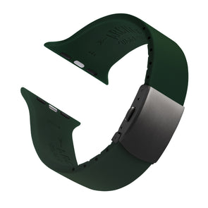 Apple Watch Custom Fit Silicone - British Racing Green/Gray