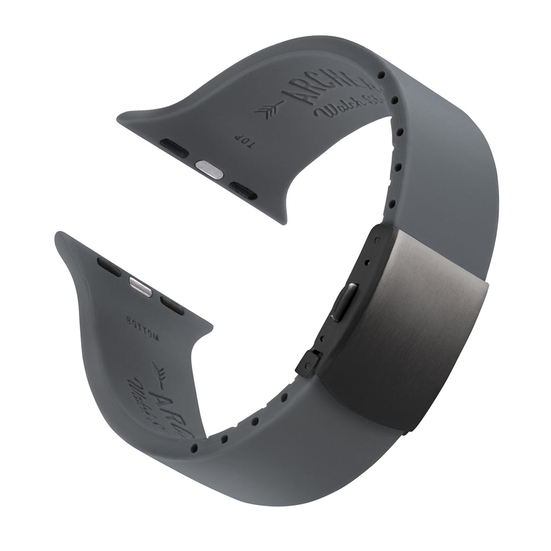 Apple Watch Custom Fit Silicone Watch Band - Graphite/Gray