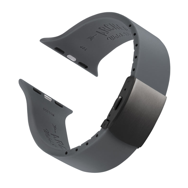 Apple Watch Custom Fit Silicone Watch Band - Graphite/Gray