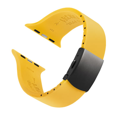 Apple Watch Custom Fit Silicone - Naples Yellow/Gray