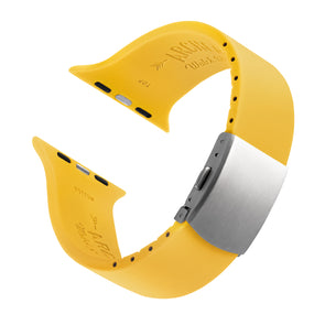 Apple Watch Custom Fit Silicone - Naples Yellow/Silver