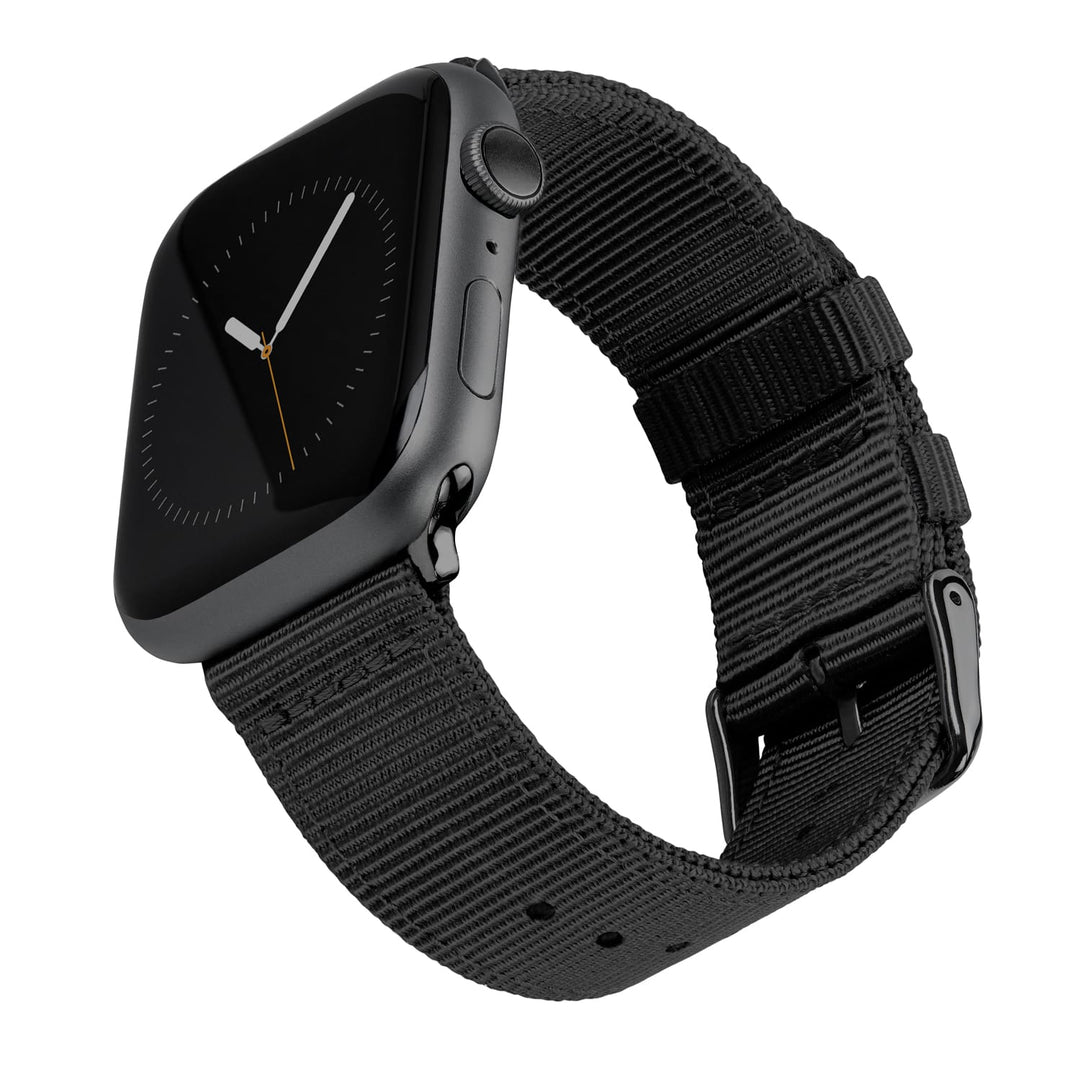 Apple Watch Nylon Watch Band in Black/Black – product shot