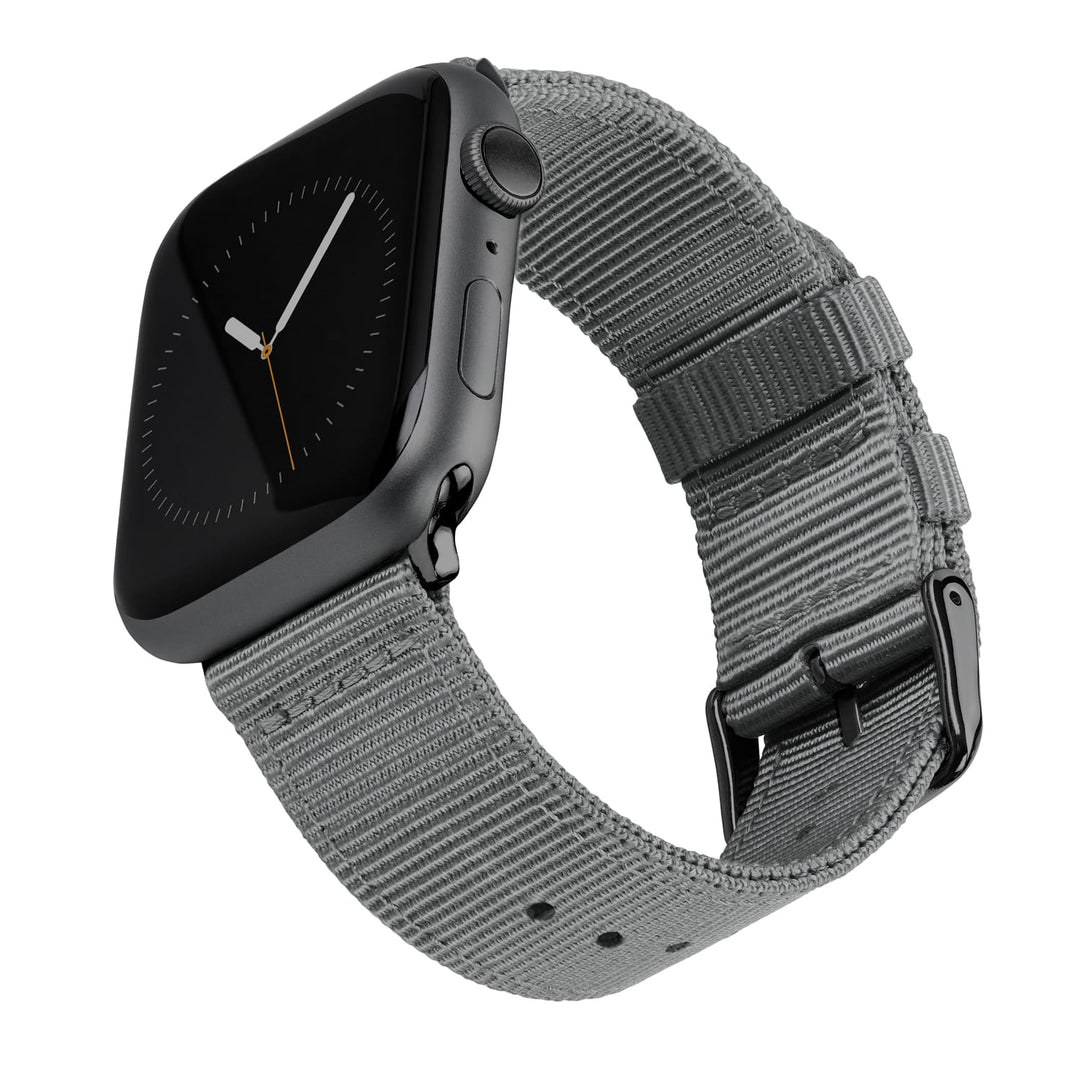 Apple Watch Nylon Watch Band in Gray/Black – product shot