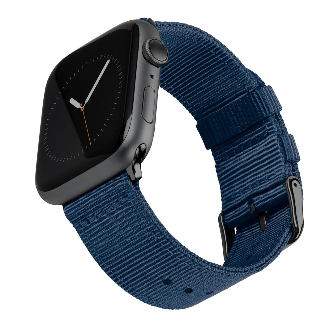 Apple Watch Nylon Watch Band in Navy/Black – product shot