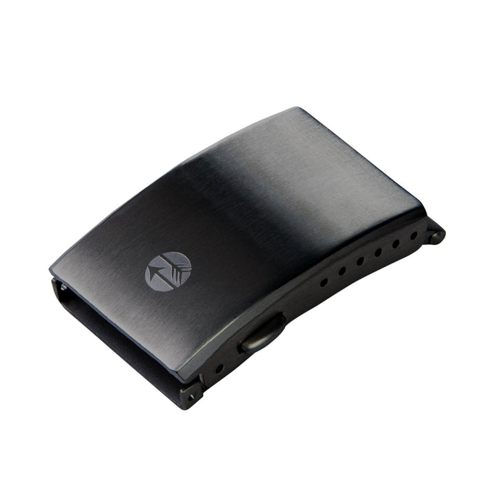 Cierre de acero inoxidable para correa de silicona de ajuste personalizado - Negro Cepillado