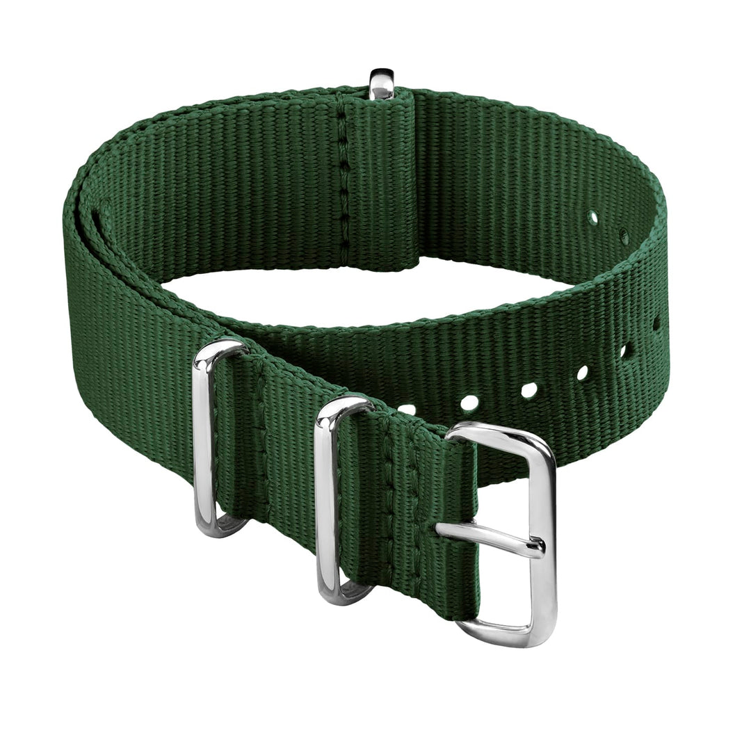 Classic Military Style Nylon Watch Band - Forest Green – main product photo