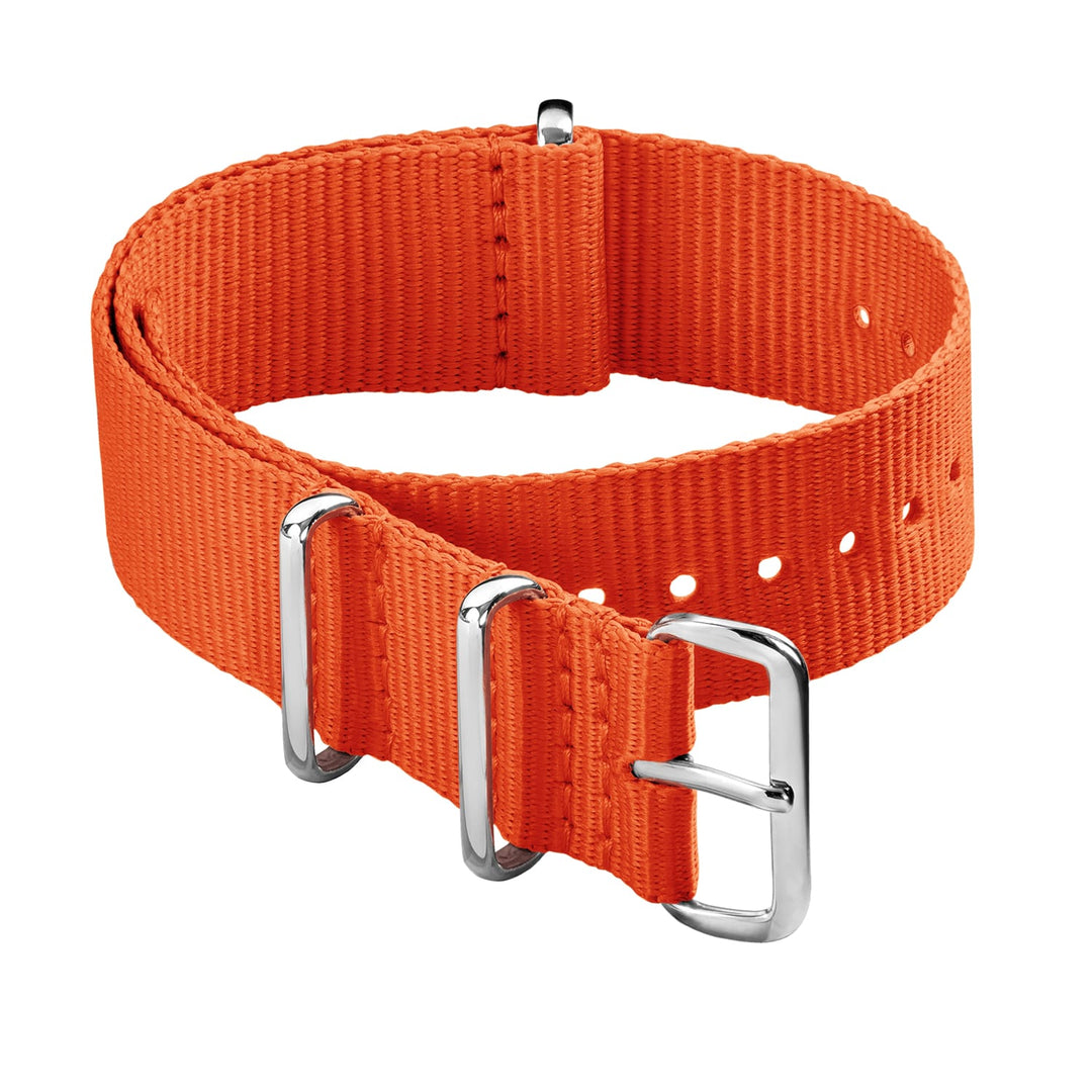 Classic Military Style Nylon Watch Band - Orange – main product photo