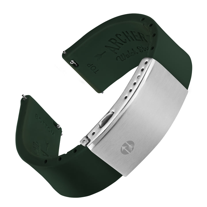 Quick Release Custom Fit Silicone Watch Band - British Racing Green