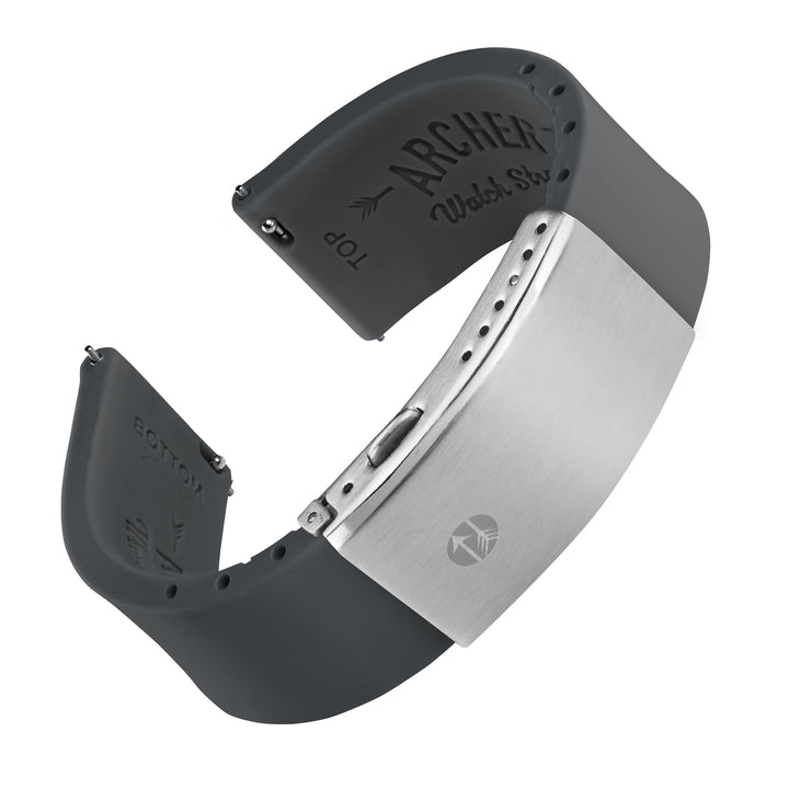 Quick Release Custom Fit Silicone Watch Band - Graphite
