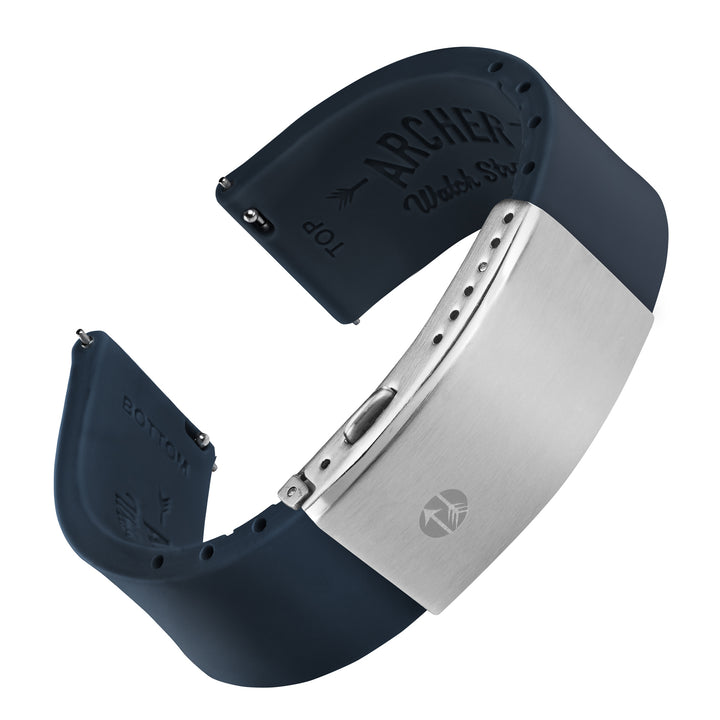 Quick Release Custom Fit Silicone Watch Band - Midnight Blue