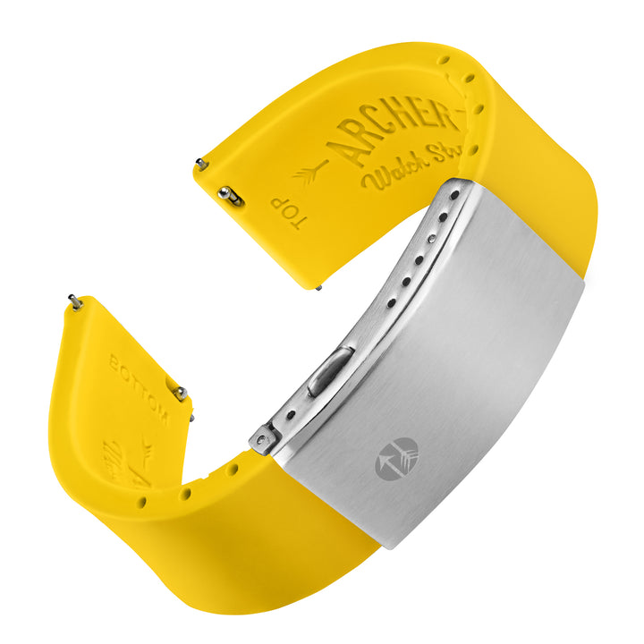 Quick Release Custom Fit Silicone Watch Band - Naples Yellow