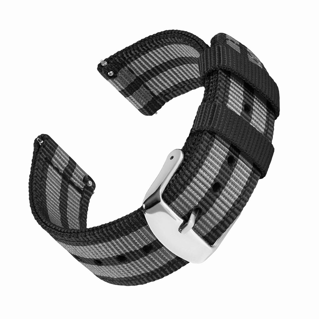 Quick Release Nylon Watch Band - Black and Gray (James Bond) – main product photo