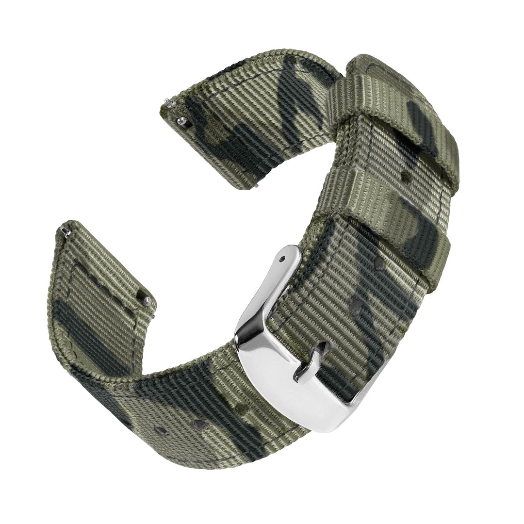 Quick Release Nylon Watch Band - Green Camo – main product photo