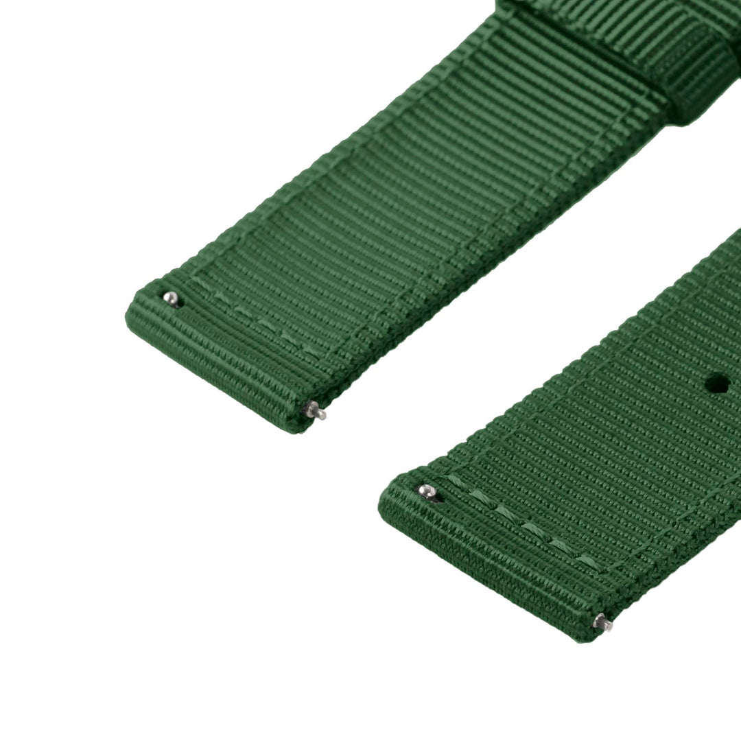 Quick Release Nylon Watch Band - Forest Green – alternate view