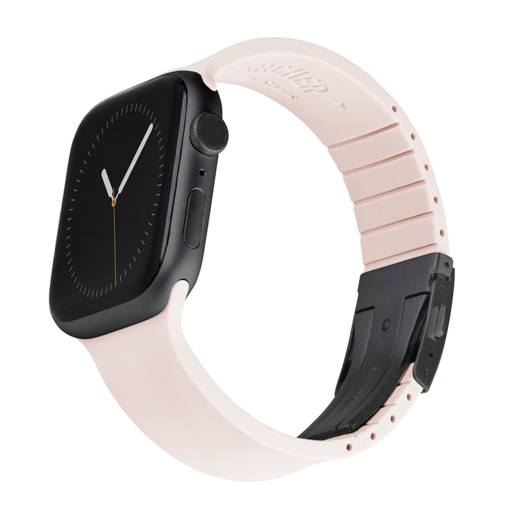 Apple Watch Custom Fit Silicone Watch Band - Pale Rose/Gray