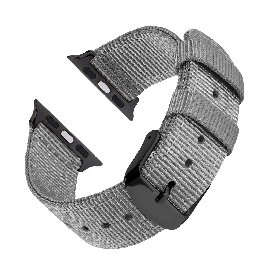 Apple Watch Nylon Watch Band in Gray/Black – reverse side