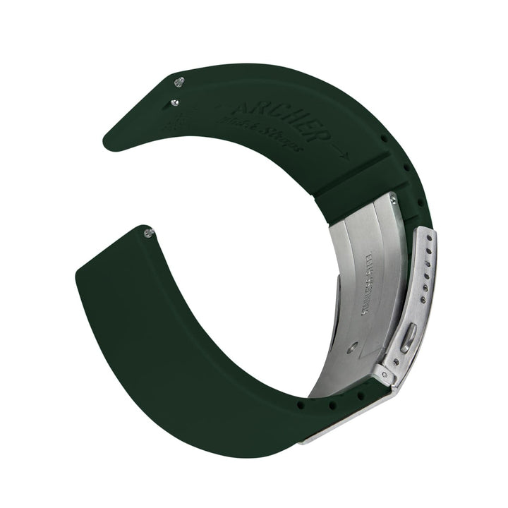 Quick Release Custom Fit Siliconen Horlogebandje - Donkergroen
