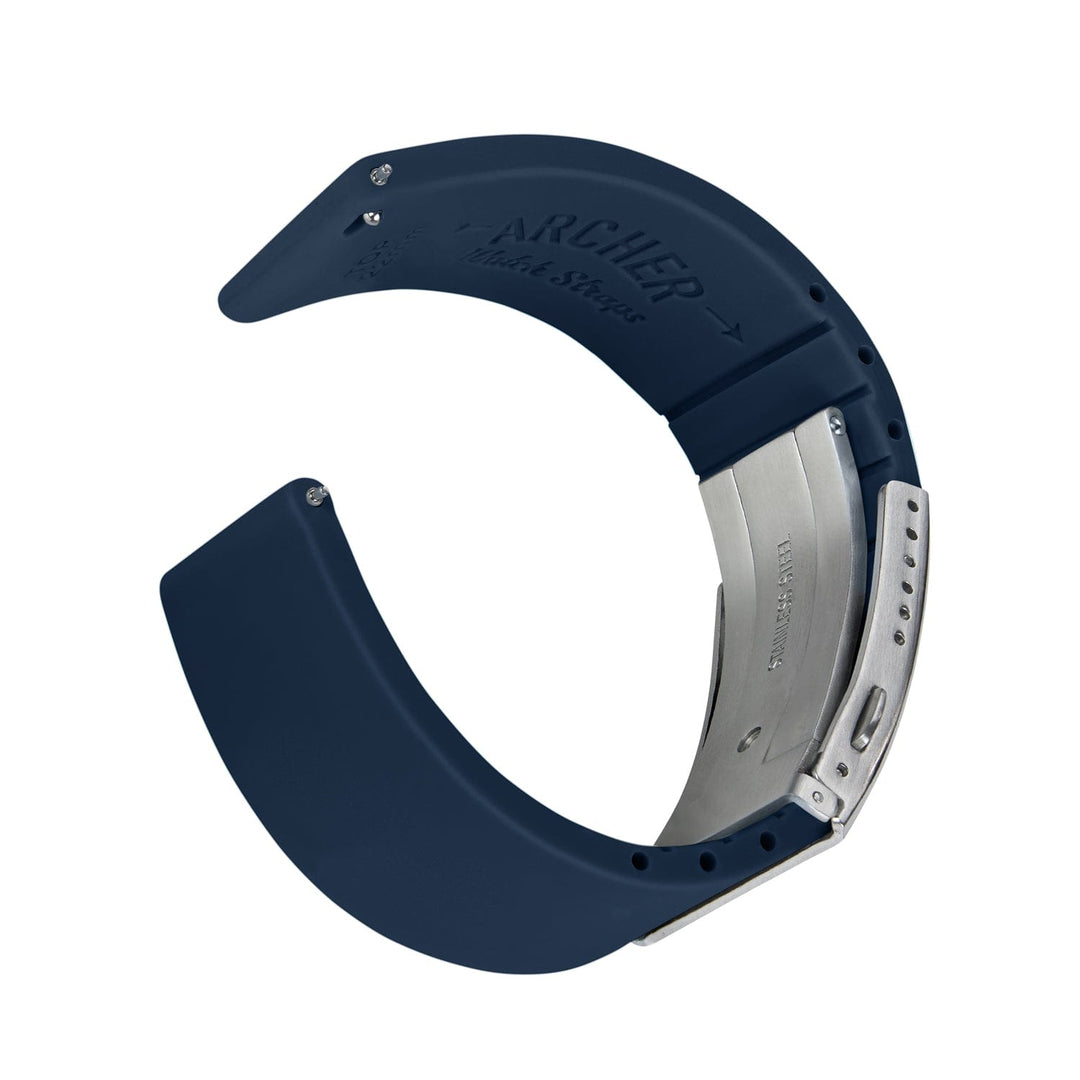 Quick Release Custom Fit Siliconen Horlogebandje - Donkerblauw