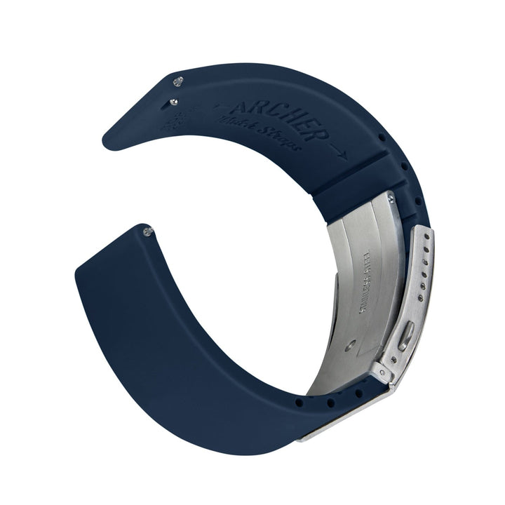 Quick Release Custom Fit Siliconen Horlogebandje - Donkerblauw