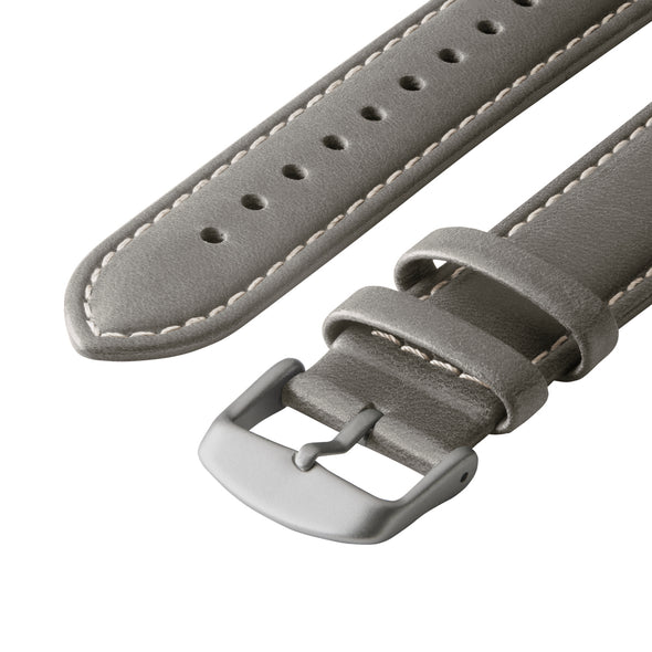 Apple Watch Leather - Pewter Gray/Natural/Silver Aluminum